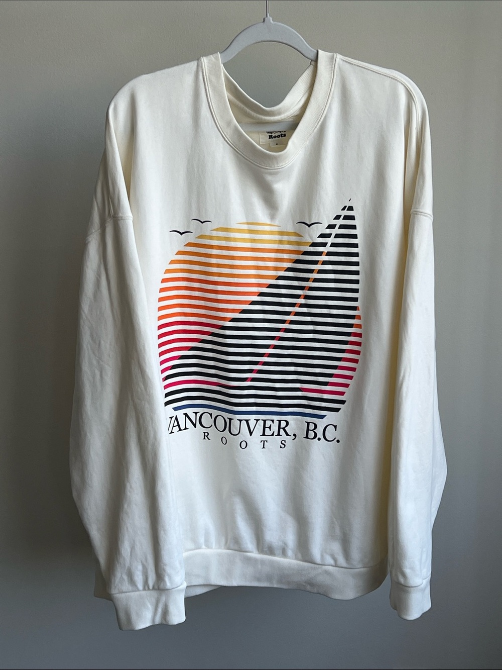 Roots Local Vancouver Crewneck Sweatshirt with Sailboat Graphic